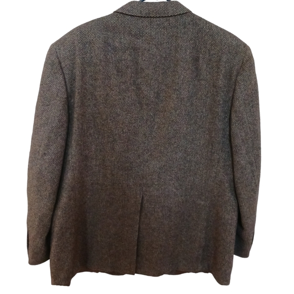 Hart Schaffner Marx Tweed Blazer Sport Coat Jacket Mens 46R Brown Virgin Wool - Picture 2 of 12